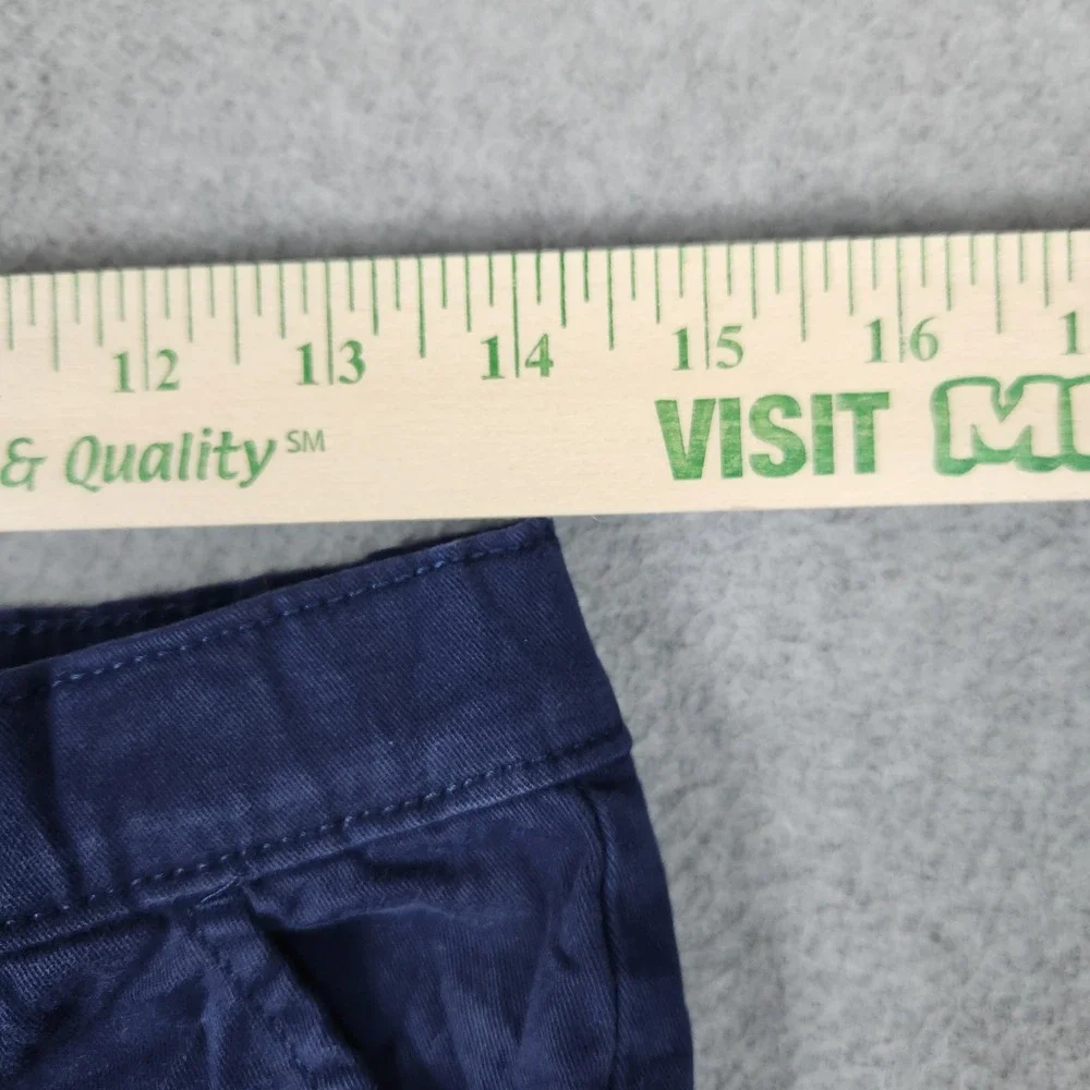 The Childrens Place Chino Pants Kids 18 Navy Blue Cotton Straight Leg Stretch
